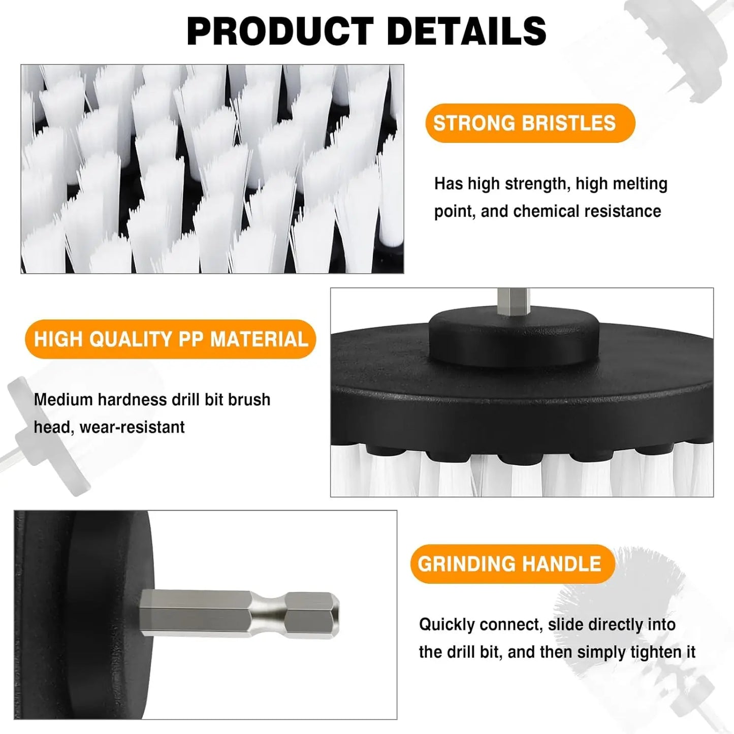 Electric Cleaning Brush Kit for Car Tyres and Tools