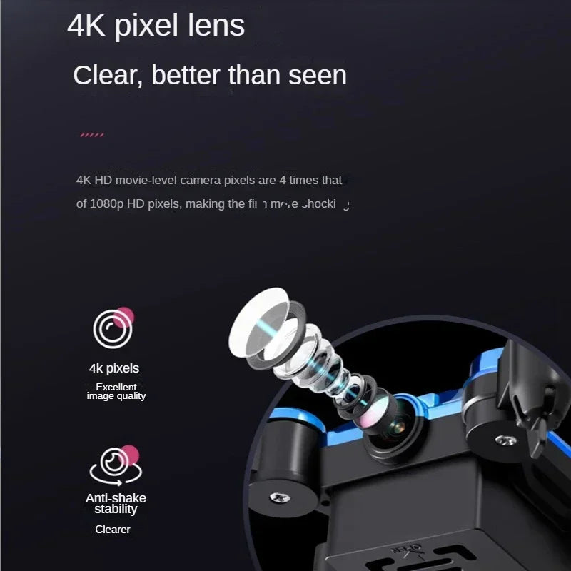 360 Degree 4K High Definition Rotating Mini Drone for Aerial Photography
