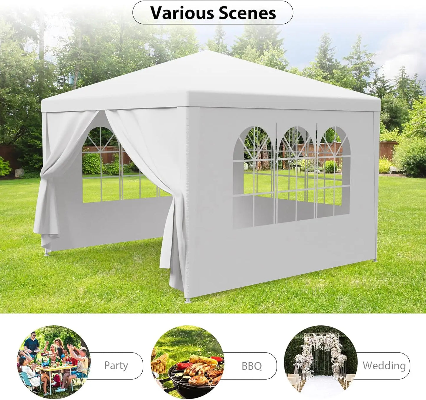 10'x10' Outdoor Canopy Tent Patio Gazebo For Events