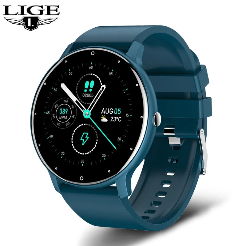 LIGE Smart Watch for Men with Touch Screen and Bluetooth Connectivity