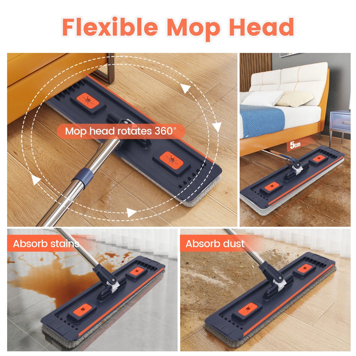 Easy Clean Floor Washing Mop with Separate Water Bucket