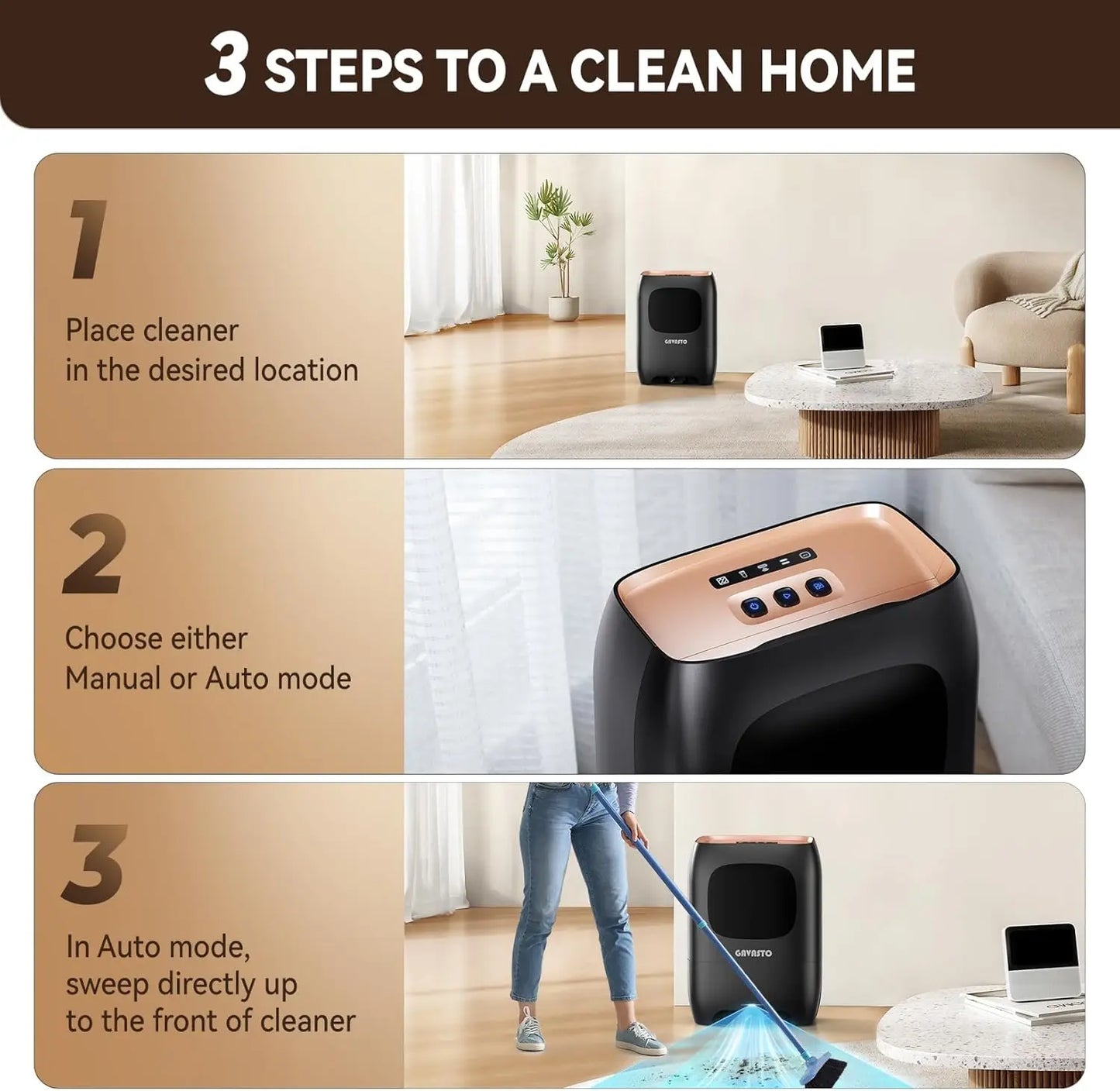 Touchless Automatic Vacuum Dustpan for Quick Mess Cleanup