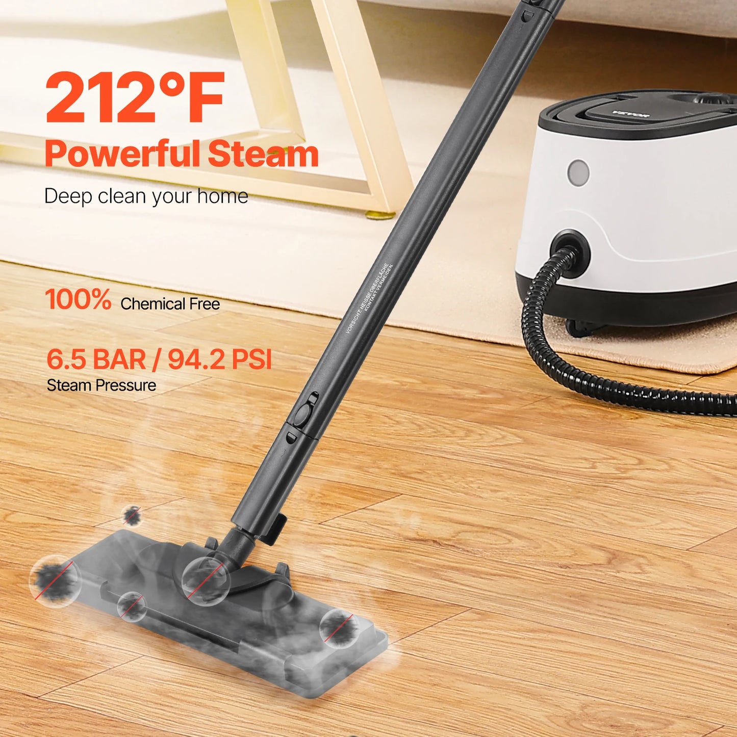 VEVOR Powerful Multipurpose Steam Cleaner for Home and Car
