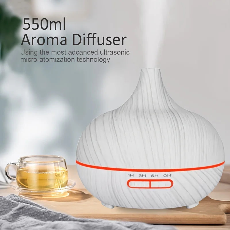 Ultrasonic Humidifier Aromatherapy Diffuser with LED Lights
