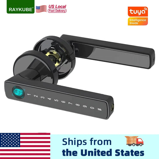 RAYKUBE M5 Smart Fingerprint Door Lock with Multiple Unlock Options