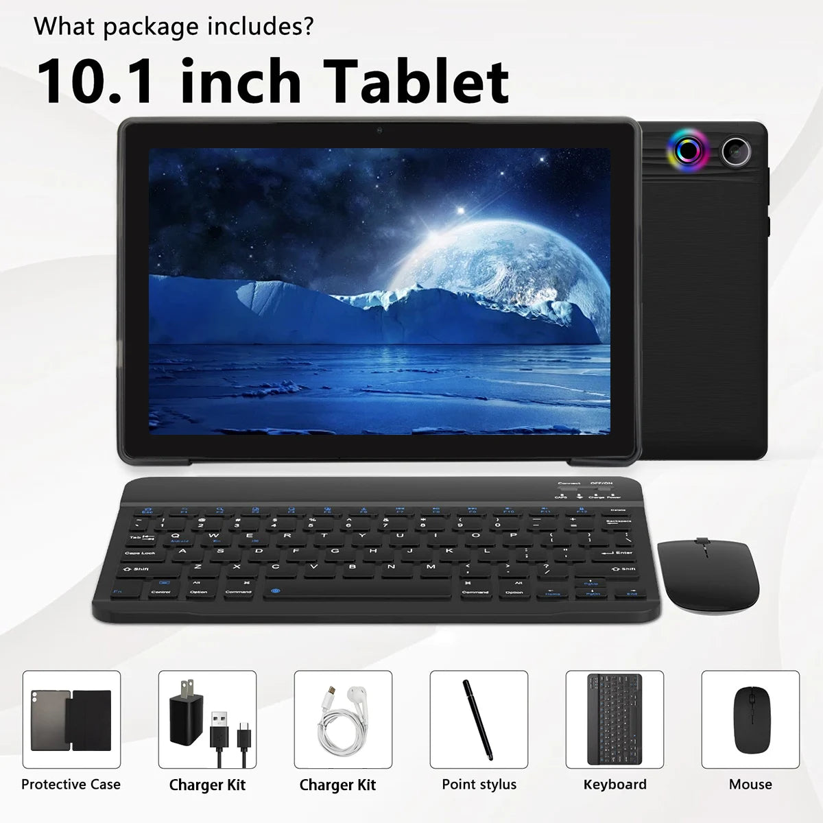 A10L Android Tablet with Keyboard Mouse and Stylus Accessories