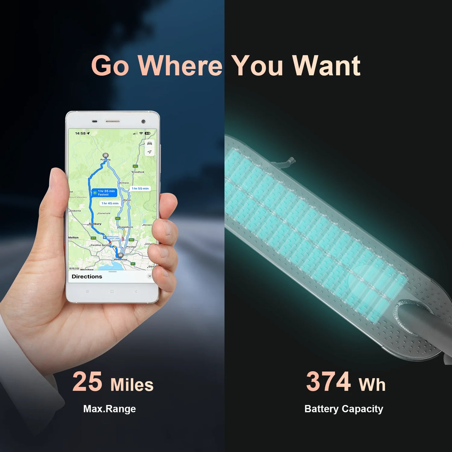 Hezzo Electric Scooter HS-04Pro with Smart App and Folding Design