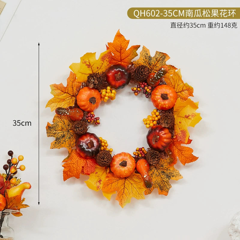 Autumn Maple Leaf And Pine Cone Ornaments For Thanksgiving