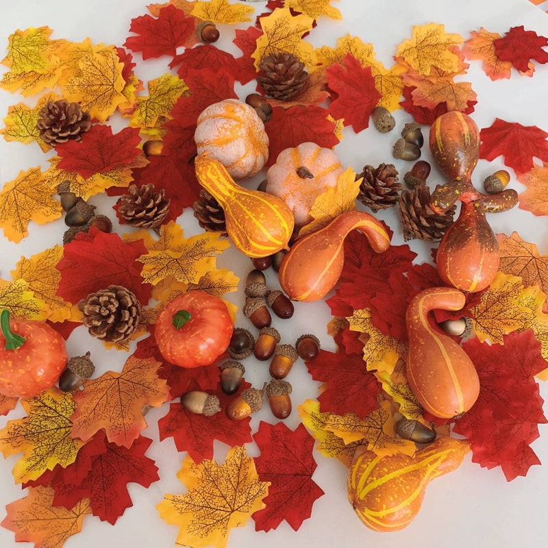 Autumn Maple Leaf And Pine Cone Ornaments For Thanksgiving
