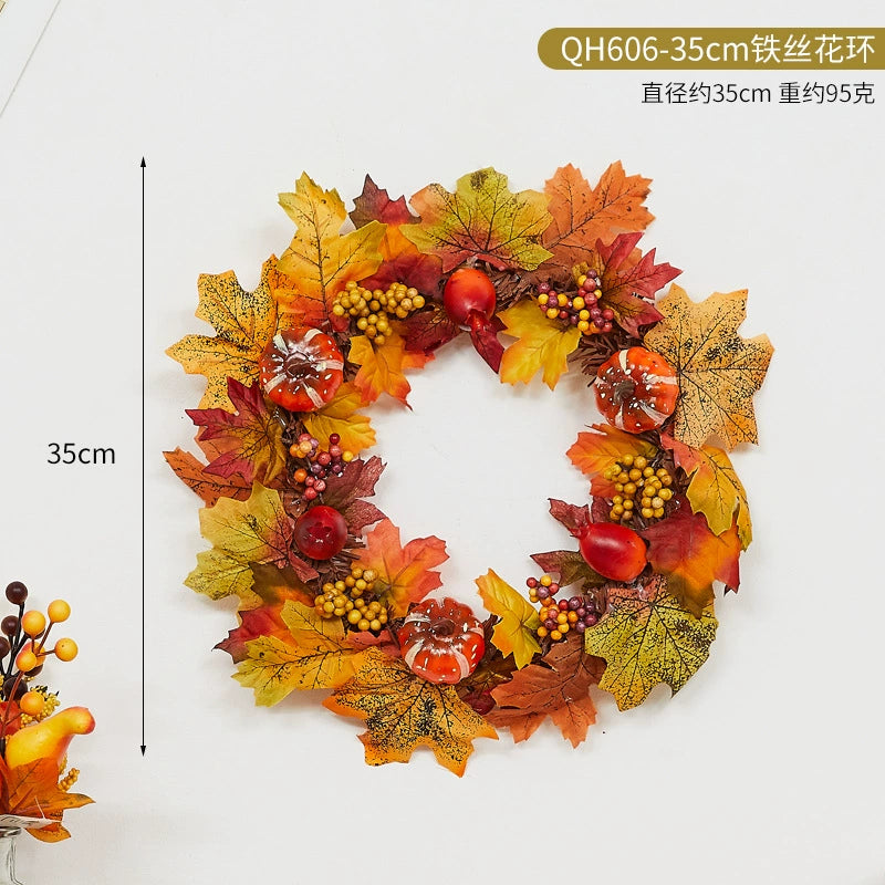 Autumn Maple Leaf And Pine Cone Ornaments For Thanksgiving