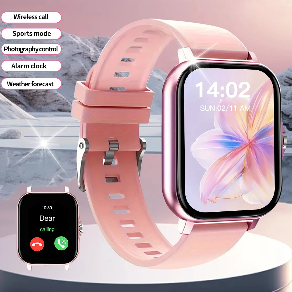 Smart Watch Bluetooth Call Smartwatch Touch Dial Music Fitness