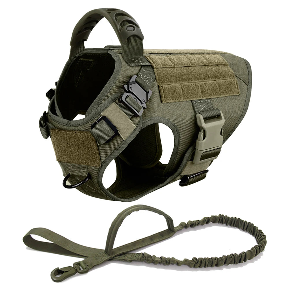 Large Dog Harness And Leash Set Pet German Shepherd Malinois Training