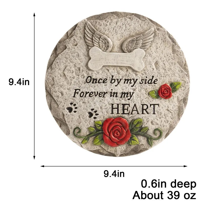 Pet Memorial Stone for Beloved Dog or Cat Remembrance