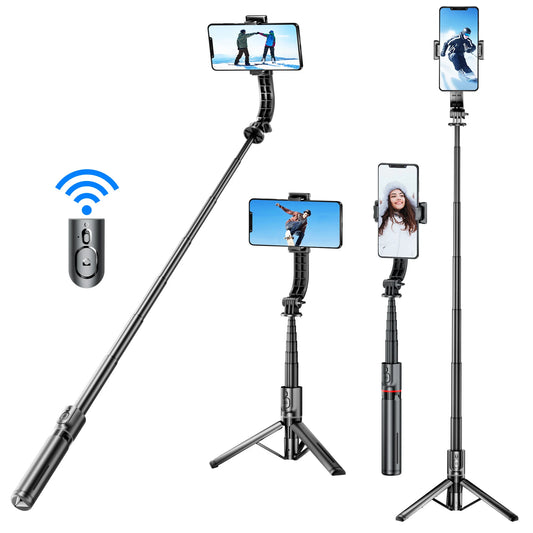 L12 1060mm Foldable Selfie Stick Bluetooth Remote Tripod