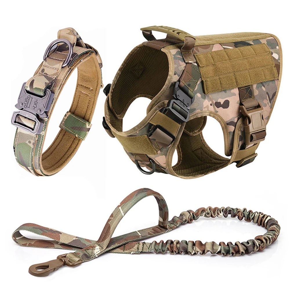 Large Dog Harness And Leash Set Pet German Shepherd Malinois Training