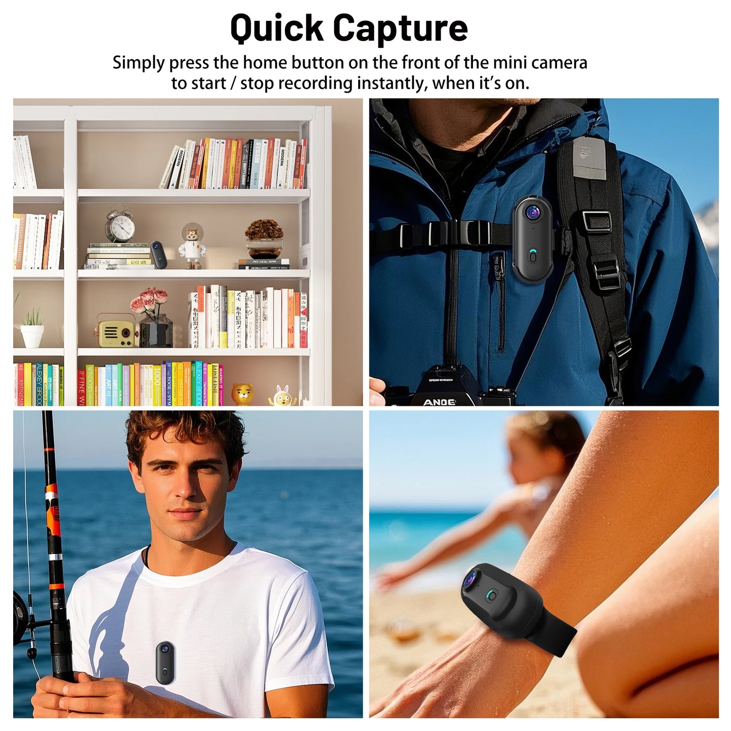 4K Mini WIFI Action Camera with Waterproof Helmet Mount Vlogging