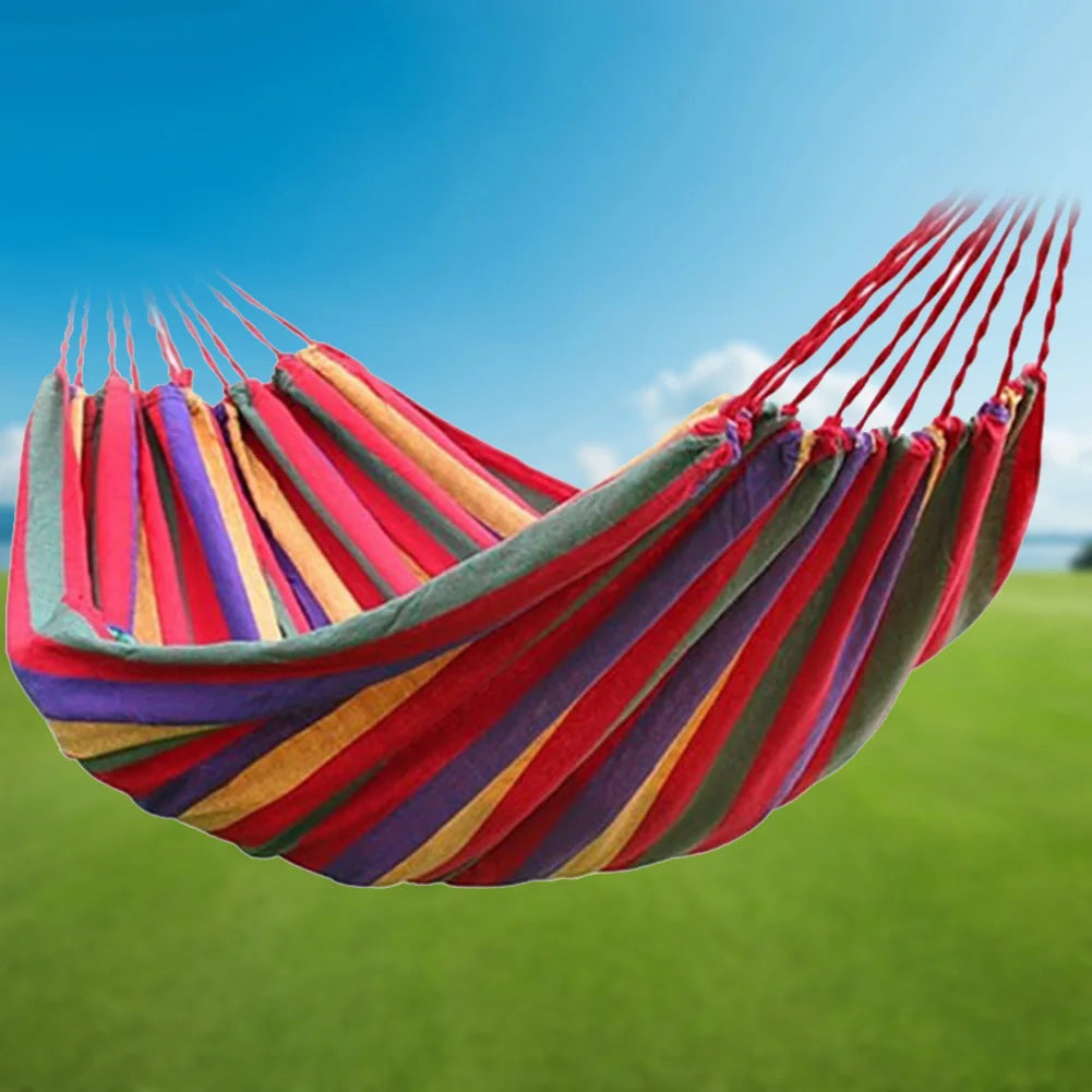 1-2 Person Fabric Hammock with Tree Straps 264lbs Capacity