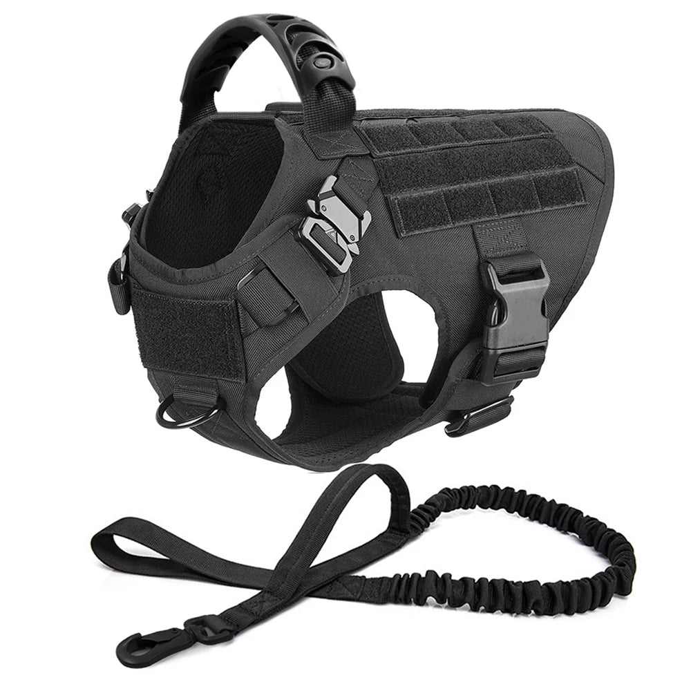 Large Dog Harness And Leash Set Pet German Shepherd Malinois Training