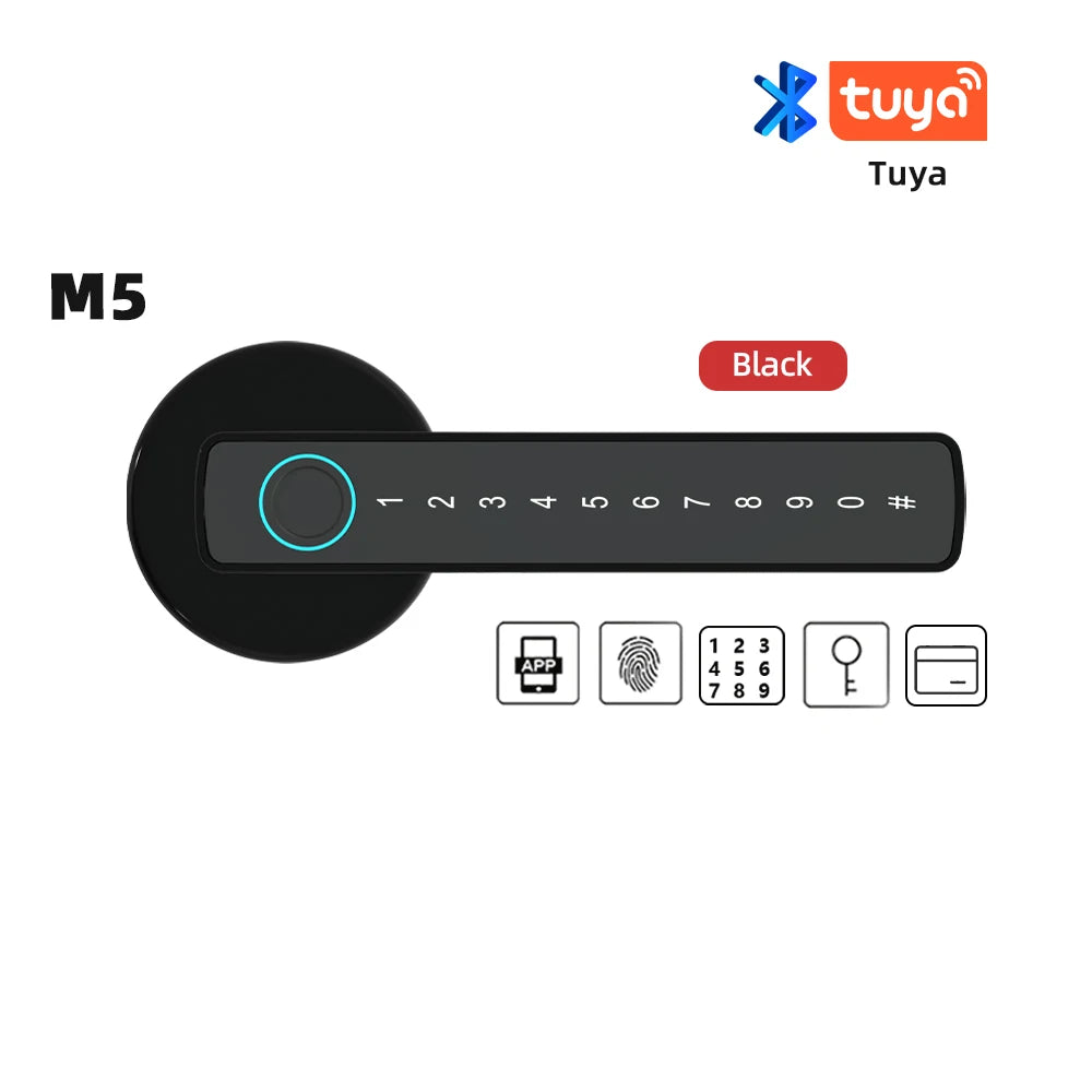 RAYKUBE M5 Smart Fingerprint Door Lock with Multiple Unlock Options
