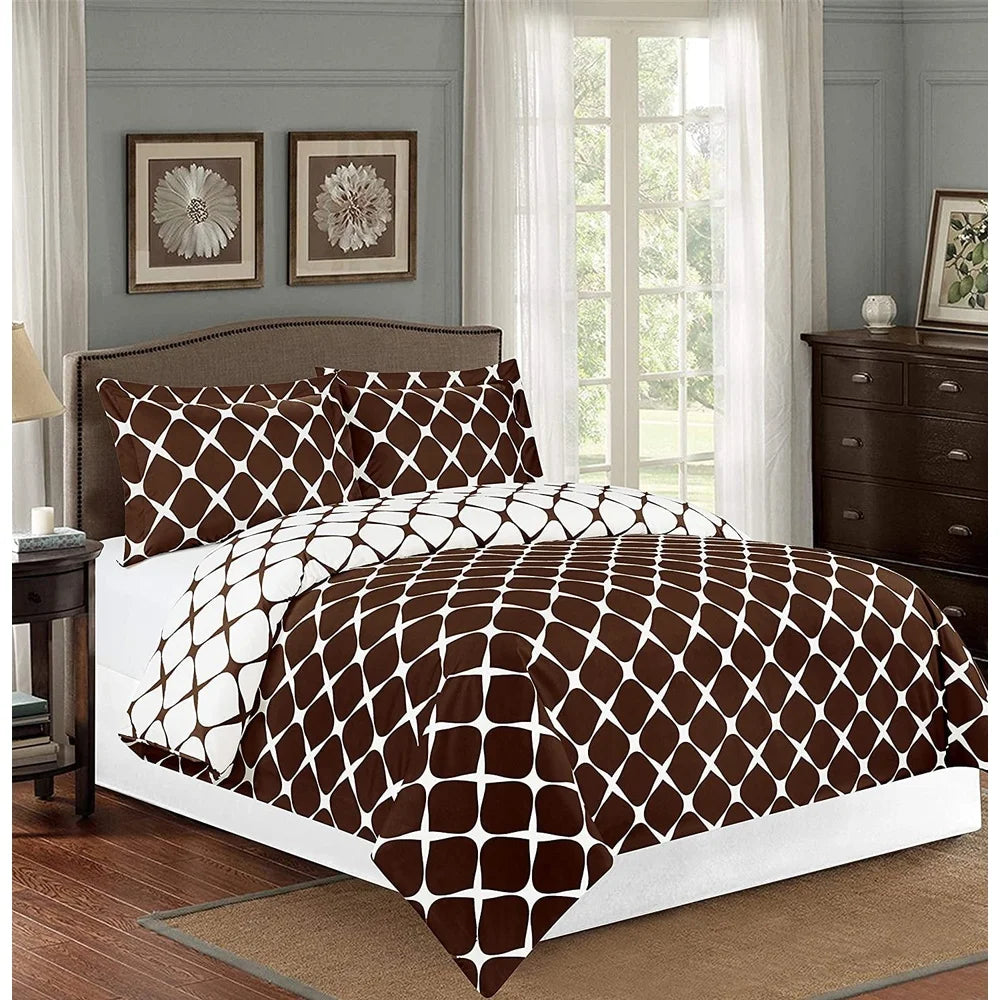 Silky Soft Duvet Cover Set With Button Closure Pillow Shams
