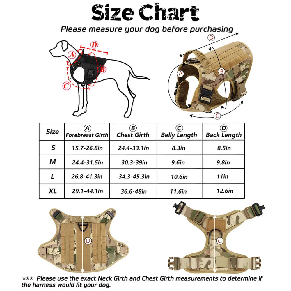 Large Dog Harness And Leash Set Pet German Shepherd Malinois Training