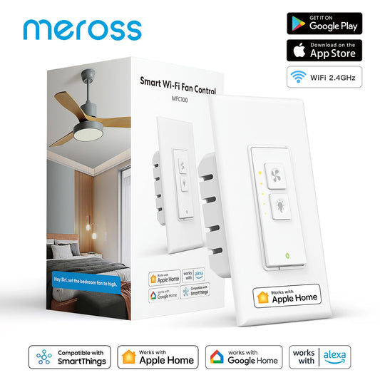 Meross Smart Ceiling Fan Light Switch Compatible With Alexa