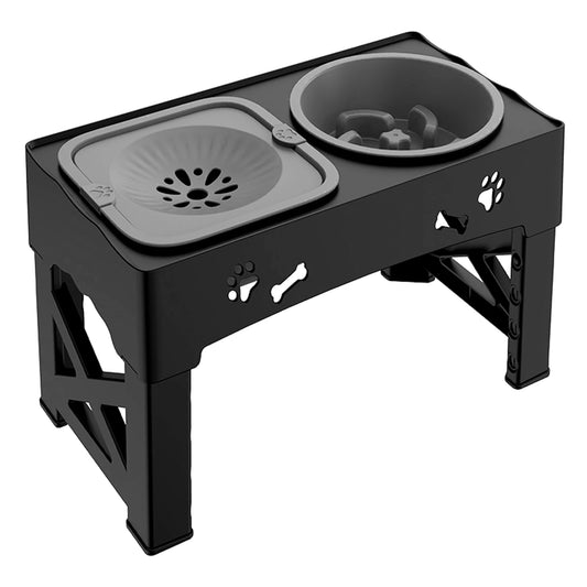 3 In 1 Pet Feeder Slow Feed Bowls Double Bowls Foldable