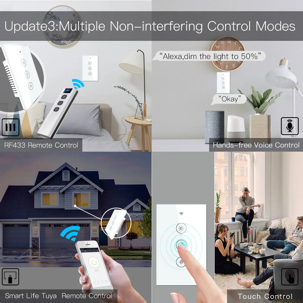 Smart WiFi Light Dimmer Switch Compatible with Alexa and Google