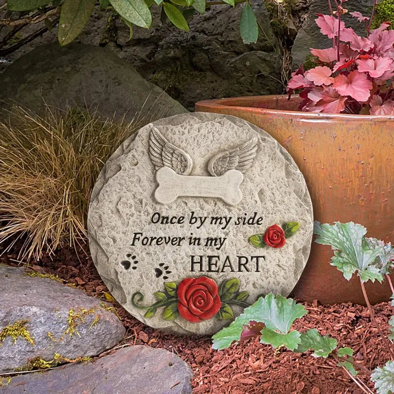 Pet Memorial Stone for Beloved Dog or Cat Remembrance