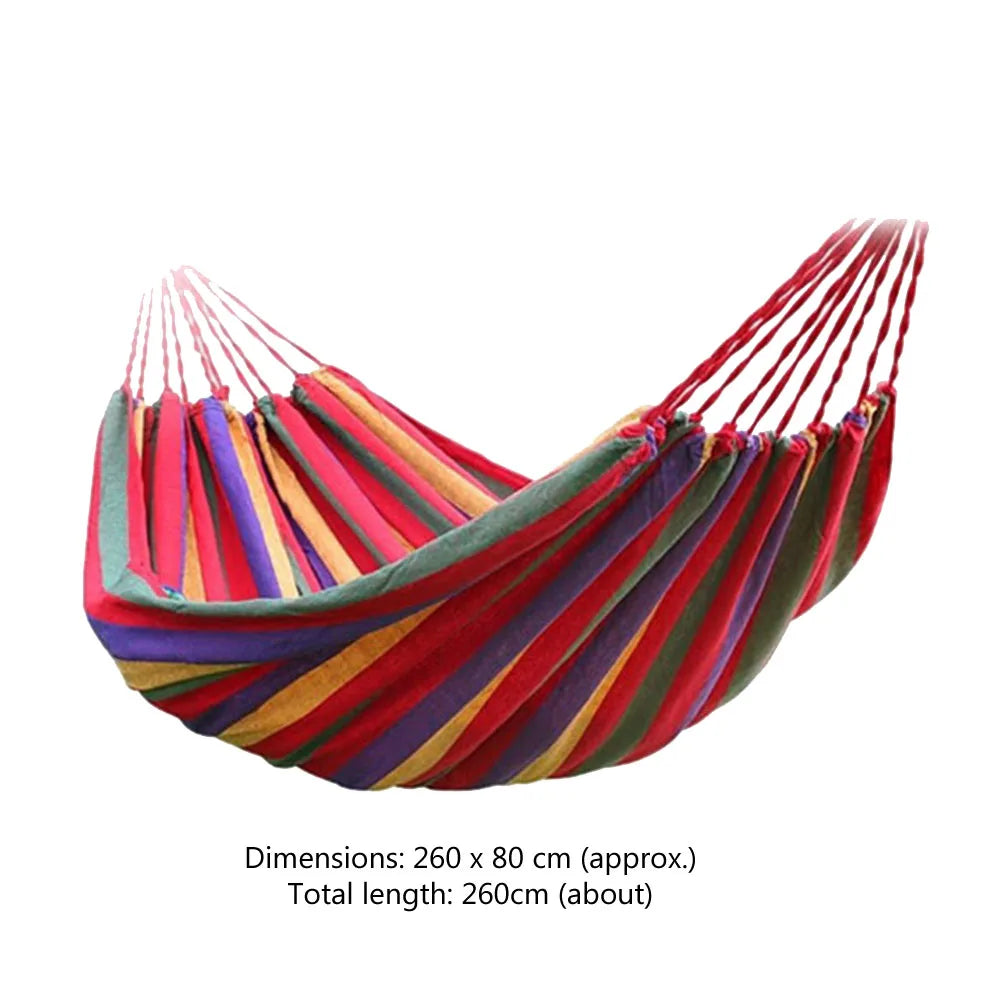 1-2 Person Fabric Hammock with Tree Straps 264lbs Capacity