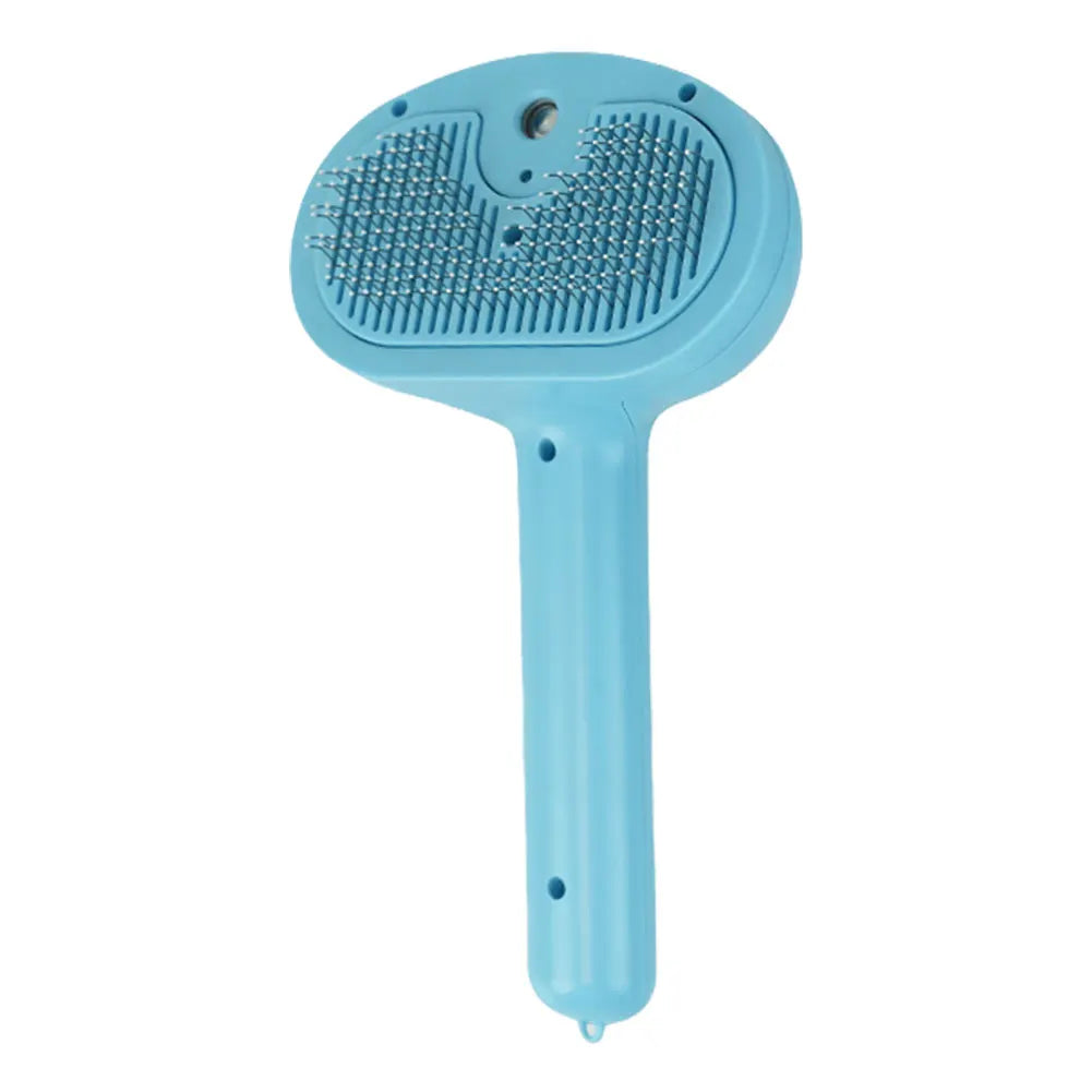 Cat Grooming Brush with Release Button and Rechargeable Spray