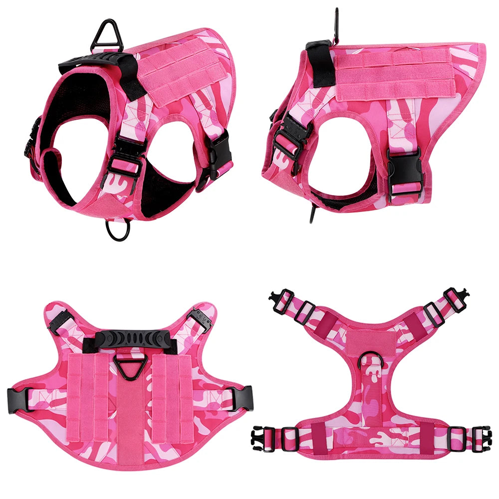 Military Camouflage Dog Harness for Tactical Training and Comfort
