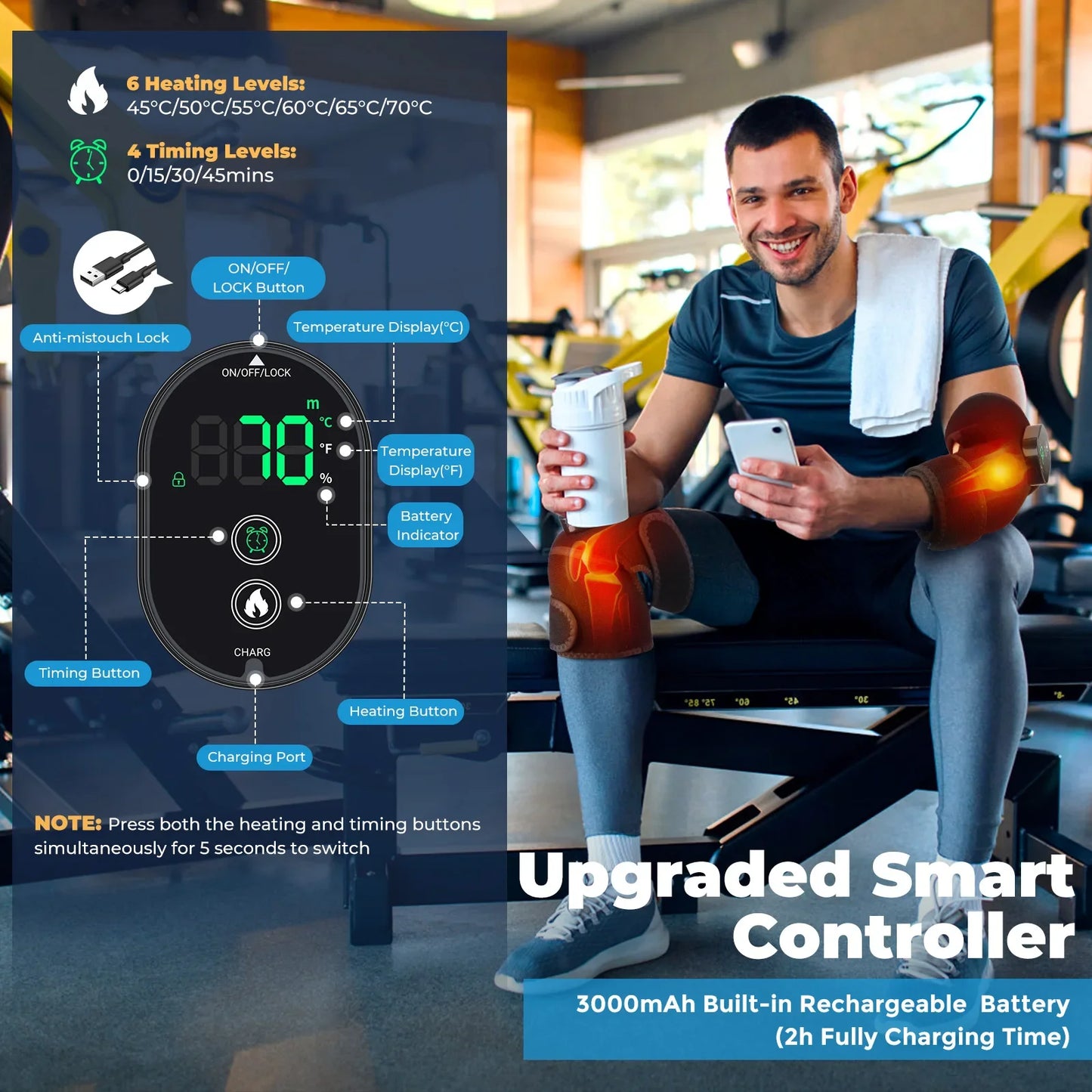 Wireless Electric Heating Shoulder Protection Knee Pad Brace