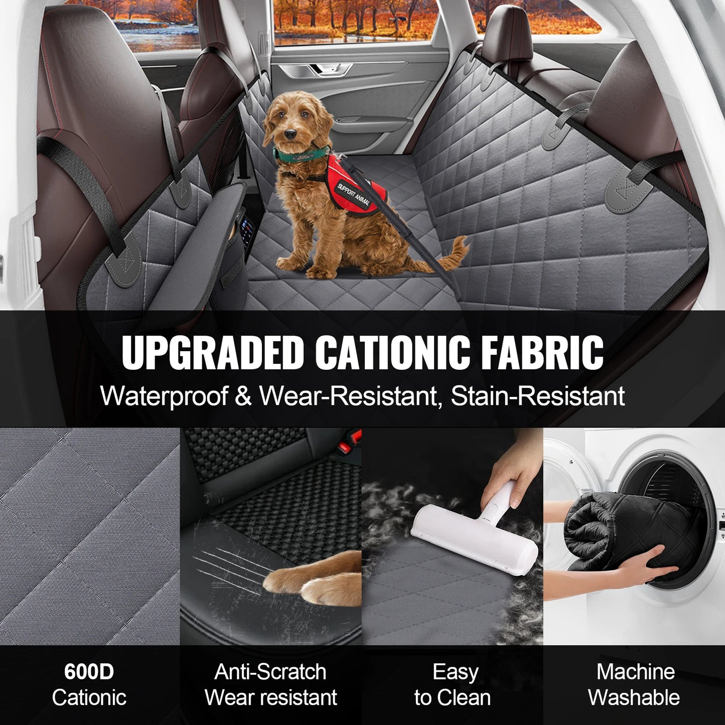 Dog Car Seat Cover and Extender for Safety and Comfort