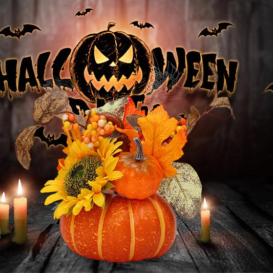 Resin Pumpkin Figurine Set For Fall Harvest Tabletop Decor