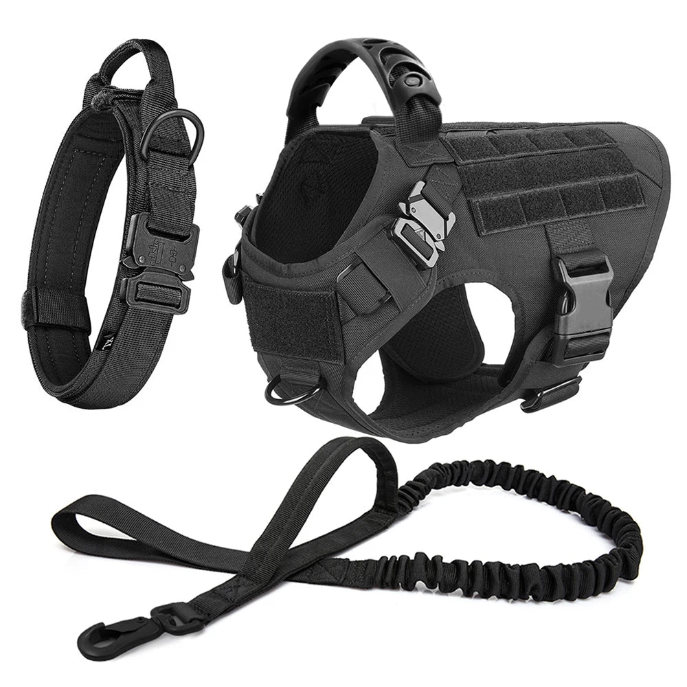 Large Dog Harness And Leash Set Pet German Shepherd Malinois Training