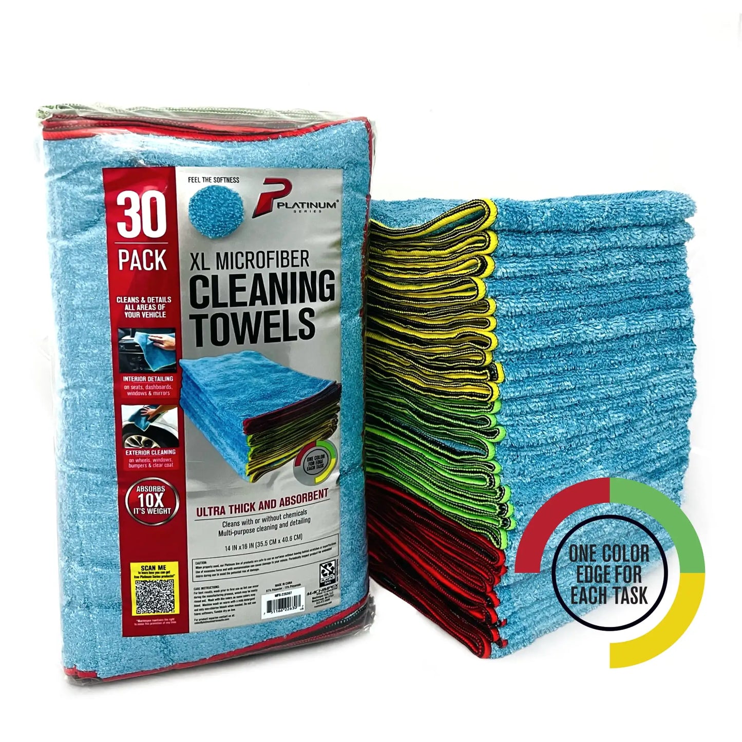 Platinum Series Multi-Purpose Microfiber Cleaning Towels 30 Pack