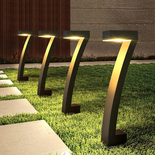 6Pack Bright Solar Outdoor Lights Pathway 12H Garden Lights Auto On Off Yard Walkway