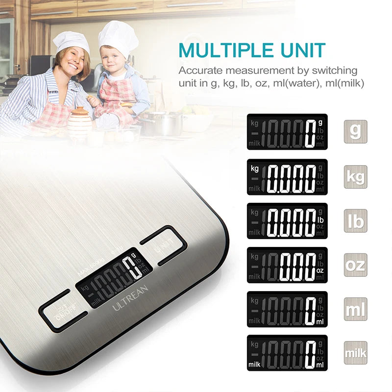ULTREAN Digital Kitchen Scale with LCD Display and Tare Function