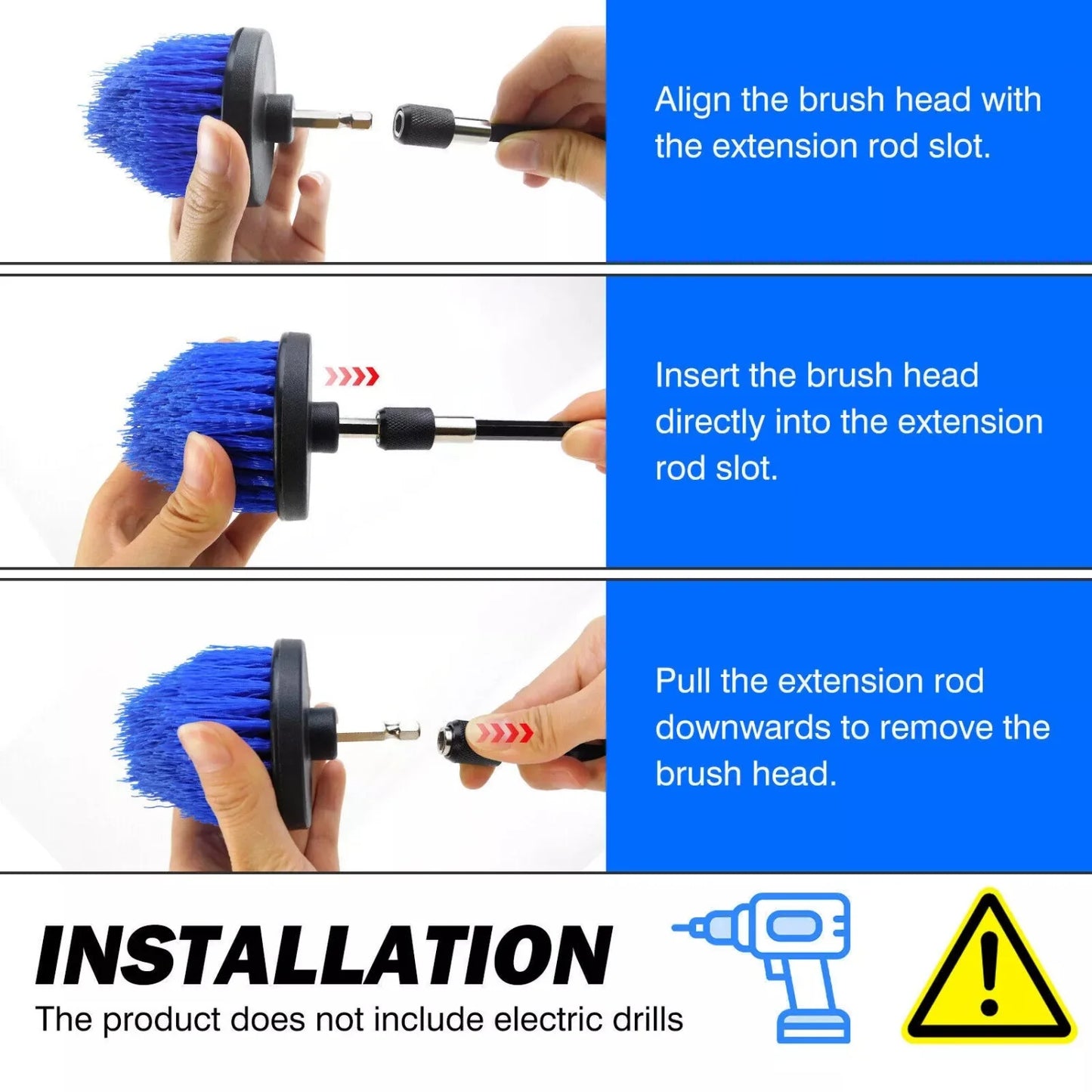 Electric Cleaning Brush Kit for Car Tyres and Tools