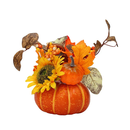 EVA Foam Pumpkin Set Halloween Tabletop Decor With Bats