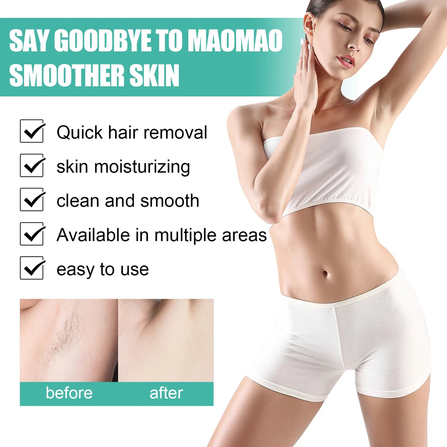 Gentle Hair Removal Wax Patches For All Body Areas Safe