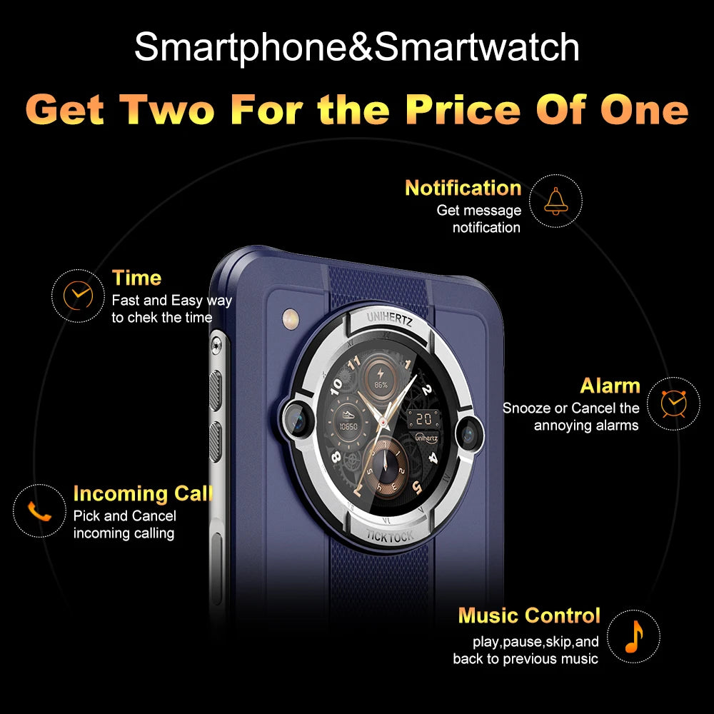 Unihertz Ticktock E 6000mAh Battery 6.5 Inch Android 12 Smartphone