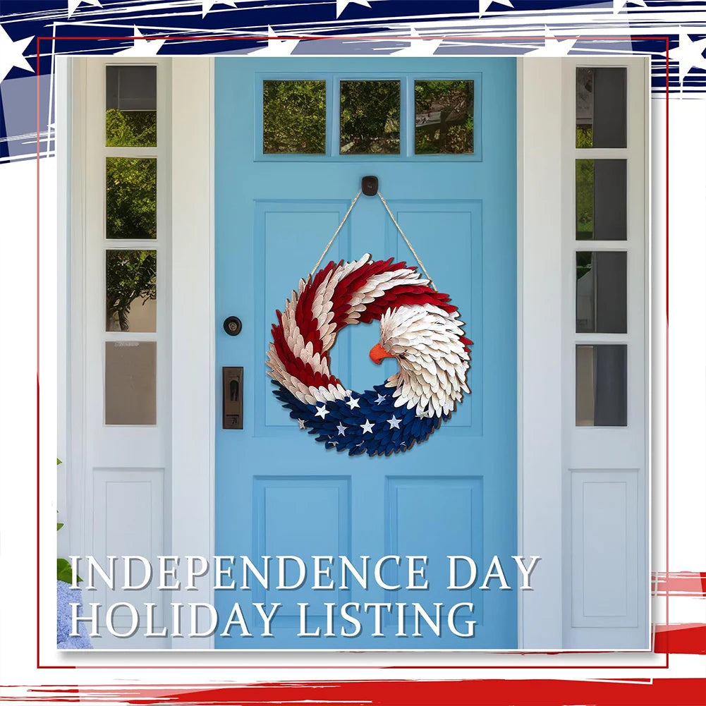 Independence Day Eagle Wreath for Front Door Decor