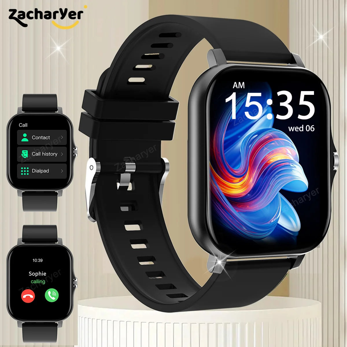 Smart Watch Bluetooth Call Smartwatch Touch Dial Music Fitness