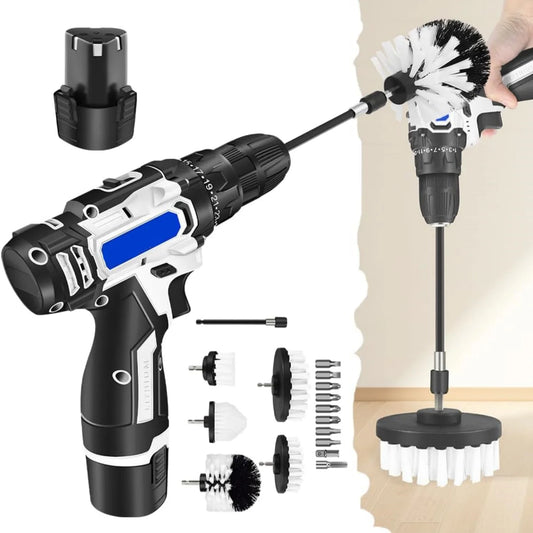 Electric Cleaning Brush Kit for Car Tyres and Tools