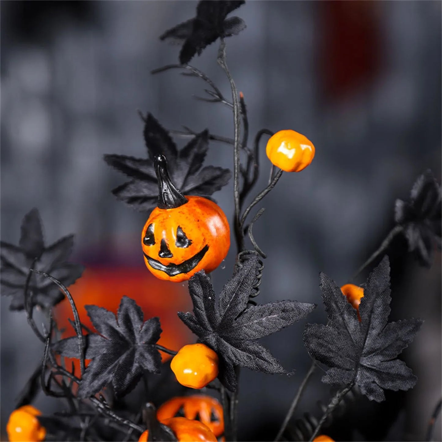 Scary Black Maple Leaf Tree Halloween Decorations for Home