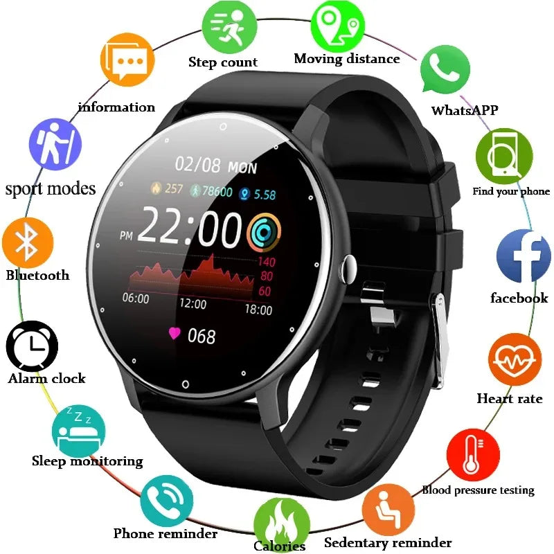 LIGE Smart Watch for Men with Touch Screen and Bluetooth Connectivity