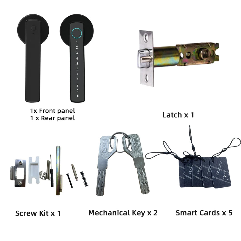 RAYKUBE M5 Smart Fingerprint Door Lock with Multiple Unlock Options