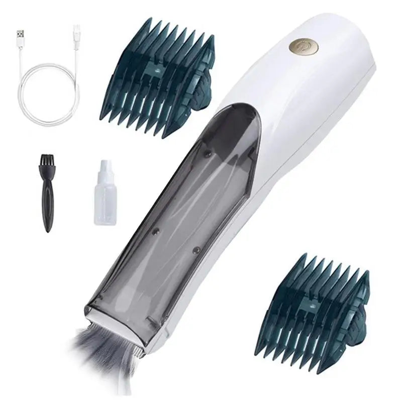 Cordless Dog Hair Clipper With Suction And Low Noise